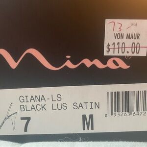 Nina black evening heels size 7